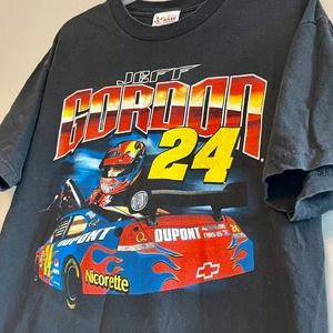 Jeff Gordon, 24, Chase Authentics, Nascar, Size L, Black T-shirt, Y2K, DuPont